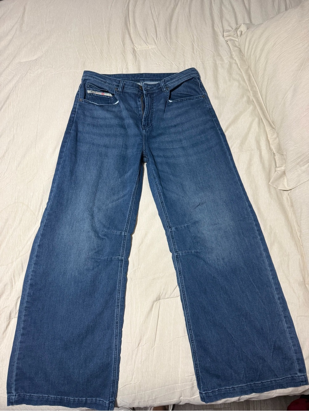 Diesel Wide-Leg Jeans in Deep Blue Wash